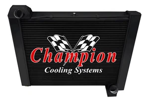 AR Champion 3 Row Black Finish Radiator for 1961 1962 Chevrolet Corvette V8 Eng - Picture 1 of 7