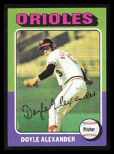Doyle Alexander 1975 Topps #491  Baltimore Orioles