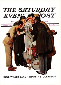 1936 MAR 7 Movie Star NORMAN ROCKWELL SATURDAY EVENING POST COVER ART PRINT - Bild 1 von 3