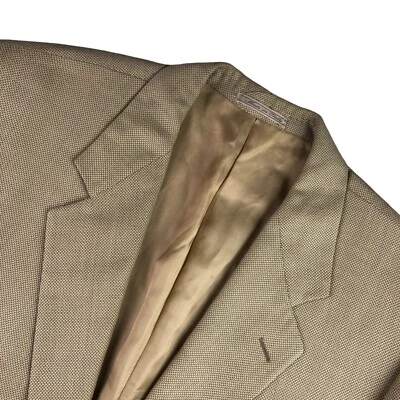 Chaqueta Blazer Corneliani Para Hombre Seda/Lana Tejida 2 Botones Beige • Italia • 42 R Foto 1 de 4