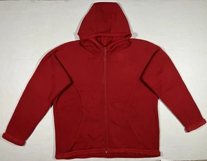 Cabelas Jacke Kapuze Fleece Rot Full Zip Vintage Outdoor Herren Größe XL - Bild 1 von 11