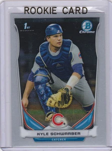 Tarjeta de novato Kyle Schwarber 2014 Bowman cromada Chicago Cubs béisbol 1er RC! - Imagen 1 de 2