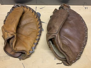 nokona baseball glove Mitt Lot Or 2 Vintage Bm80 Bm81 Softball 1st Base Catcher  - Picture 1 of 15