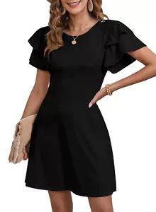 Black Summer Dresses for Women Dresses Mini Dress Spring Fashion 2025 Casual ... - Picture 1 of 6