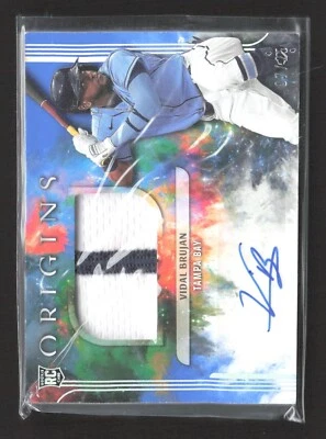 2022 Panini Origins Rookie Patch Auto Vidal Brujan #OJM-VB /25 Blue - Image 1 of 2