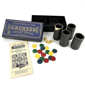 Vintage Parcheesi Game Box Pieces Instructions 1938 Selchow & Righter Co - Picture 1 of 6