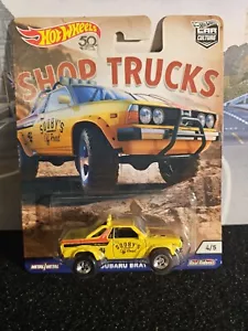 HOT WHEELS 2018 CAR CULTURE SHOP TRUCKS #4/5 SUBARU BRAT Metal/Metal Real Riders - Picture 1 of 3