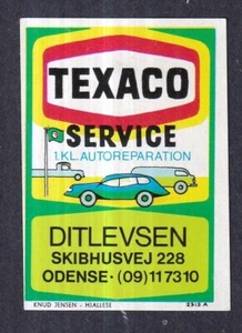 Denmark Poster Stamp TEXACO SERVICE ODENSE - Picture 1 of 1