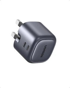 UGREEN USB C Charger 45W Nexode GaN Dual Ports Plug Support PD 3.0 see descripti - Picture 1 of 9