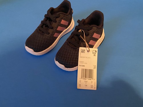 Scarpe da corsa Adidas Racer TR 2.0 da ragazza sneaker FX728S blu navy viola taglia 6 nuove con scatola