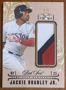 Jackie BRADLEY Jr🔥2014 Topps Triple Threads Unity Jumbo Relic PATCH #UJR-JB 4/9