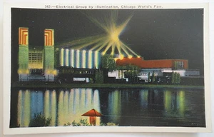 1933 World's Fair Electrical Group Illumination Unused Postcard - Picture 1 of 1