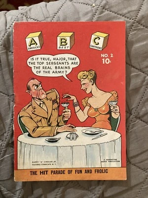 Cartoon gga Humor Vintage digest Magazine, A B C 2, WW2 era, SVG Foto 1 de 4
