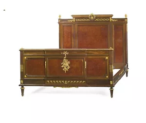 Royal French Style Carved Gold Leaf Gilt Bed, handmade wood brass bed - Picture 1 of 4