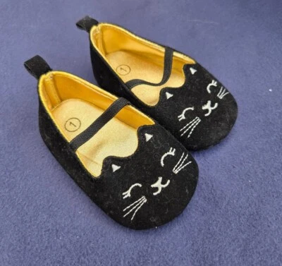 Adorables Zapatos Black Cat Baby Mary Jane - Talla 1 Foto 1 de 3
