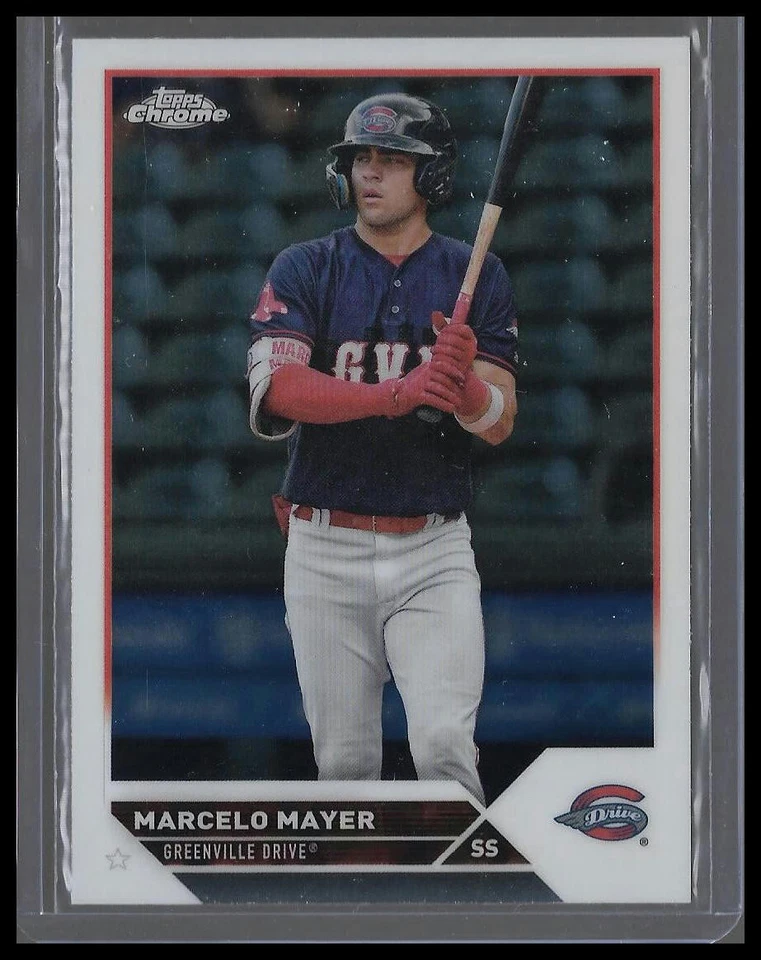 2023 Topps Pro Debut Chrome #PDC-80 Marcelo Mayer Greenville Drive - Image 1 of 2