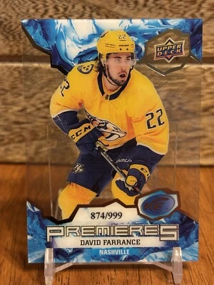 2021-22 Upper Deck Ice Ice Premieres /999 David Farrance #195 Rookie RC - Image 1 of 2
