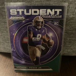 2024 Prizm Draft Picks Student Orientation Green Prizm Michael Penix Jr Rookie - Bild 1 von 2