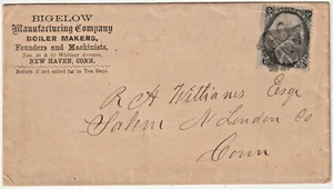 1867 Blackjack Grill #93 New Haven CT Bigelow Mfg Caldaie Makers Founders (h284) - Foto 1 di 2