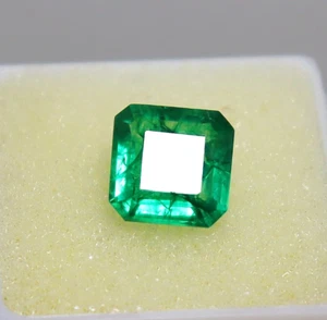 AAA+ Radiant Cut Loose Gemstone Emerald Columbian Certified 3.20 Ct - Picture 1 of 7