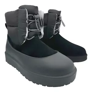 UGG CLASSIC MAXI TOGGLE BLACK SUEDE SHEEPSKIN WOMEN'S BOOTS US SIZE 9 - Picture 1 of 6