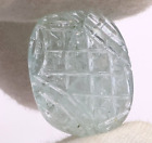 Natural Aquamarine Gemstone Carved Stone 14.25ct Loose Gemstone Jewelry Making