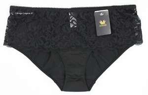 Nuevo con etiquetas Wacoal 845166 ""Todos vestidos"" Pantalones cortos de encaje, hipster, negros (NEGRO) - Imagen 1 de 5