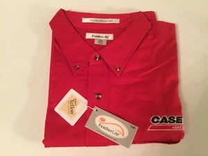 New Men’s 2XL FeatherLite Long Sleeve Twill Shirt - Red - Picture 1 of 3