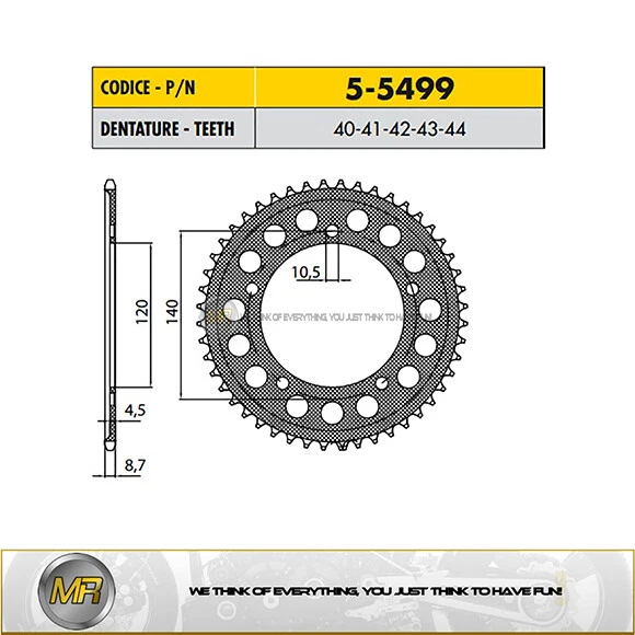 PIÑÓN TRASERO ERGAL SUZUKI B-KING 1300 2008 2009 2010 SUNSTAR 530 CON 43 DIENTES Foto 1 de 1
