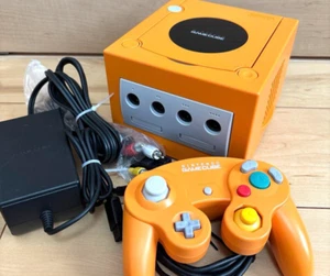 Nintendo GameCube Orange System with Controller Authentic Japan Model DOL-001 - Picture 1 of 11