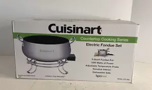 Cuisinart Arbeitsplatte Elektrisches Fondue Set 3 Quart. Topf Antihaft Innen - Bild 1 von 11