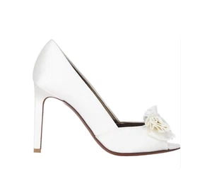 Zapatos de salón Lanvin con arco satén blanco talla 9,5 - Imagen 1 de 11