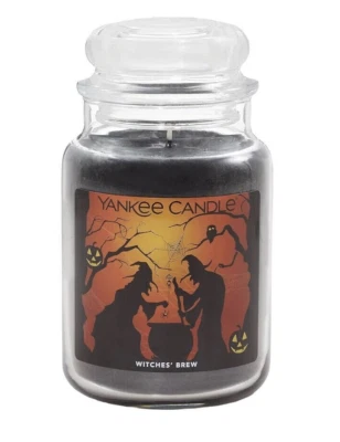 Tarro grande de pachulí Yankee Candle Witches' Brew Signature 22 oz Halloween Foto 1 de 4