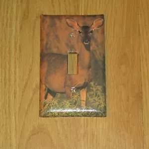 Female Doe WHITETAIL DEER WILD GAME LIGHT SWITCH COVER PLATE #2 - Picture 1 of 1