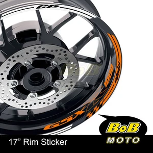 17" Yellow Rim Wheel Decals Stickers AA02 For Suzuki GSXR 1000 01-20 17 18 19 20 - Foto 1 di 21