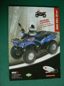 Brochure prospectus  moto : KYMCO QUAD MXER 50cc