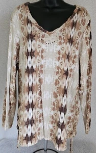 Gloria Vanderbilt Womens Shirt Top Blouse Size XL Multicolor - Picture 1 of 24