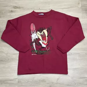 Vintage Looney Tunes Taz Tasmanian Devil Football Sweatshirt 1996 Youth Large - Picture 1 of 7