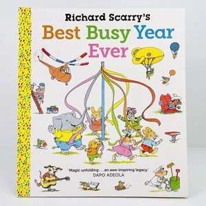 Large Paperback Richard Scarry’s Best Busy Year Ever by Richard Scarry 2021 - Picture 1 of 24