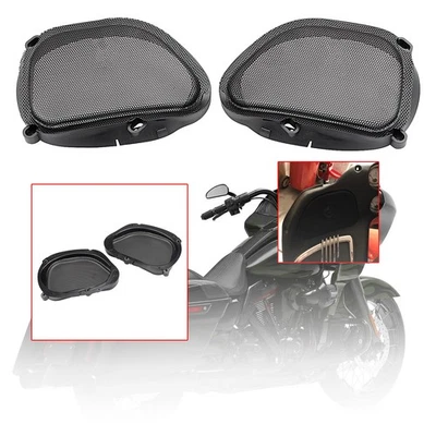 Cubiertas de rejilla de altavoz delantero de malla para Harley Road Glide CVO Custom Ultra FLTRUSE Foto 1 de 4