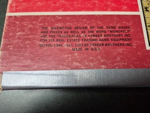 Rare Vintage Monopoly Game 1935-1964Some Storage wear see photo's Looks Complete - Picture 1 of 7