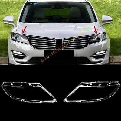 Both Side Headlight Clear Lens Replace Cover + Sealant For Lincoln MKC 2015-2019 - Image 1 of 4