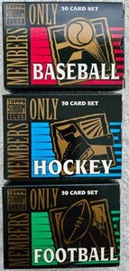 1994 Topps Stadium Club MEMBERS ONLY- (3) 50 Card Sets-Football Baseball Hockey - Picture 1 of 2