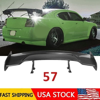 For Dodge Challenger 2008-2015 57" GT Rear Trunk Spoiler Wing Carbon Fiber Look+ Foto 1 de 4