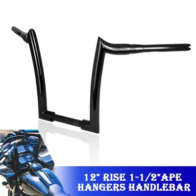 12'' Rise Rise Ape Hangers Handlebar For Chopper Bobber For Honda Shadow VT750RS Foto 1 de 4
