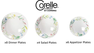 Neu Corelle My Garden 18-teiliges Geschirrset - Bild 1 von 4