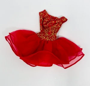 1998 Fashion Avenue Barbie Puppe 18155 rot und gold Cocktailkleid Outfit nur - Bild 1 von 3