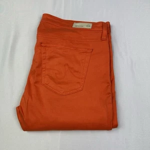 Adriano Goldschmied Jeans THE STILT Cigarette Skinny Low Rise Orange Size 30R - Foto 1 di 16