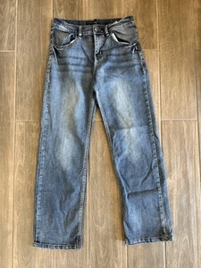Silver Garret Jeans Boys Size 12 Loose Fit Straight Leg Denim Adjustable Waist - Picture 1 of 12
