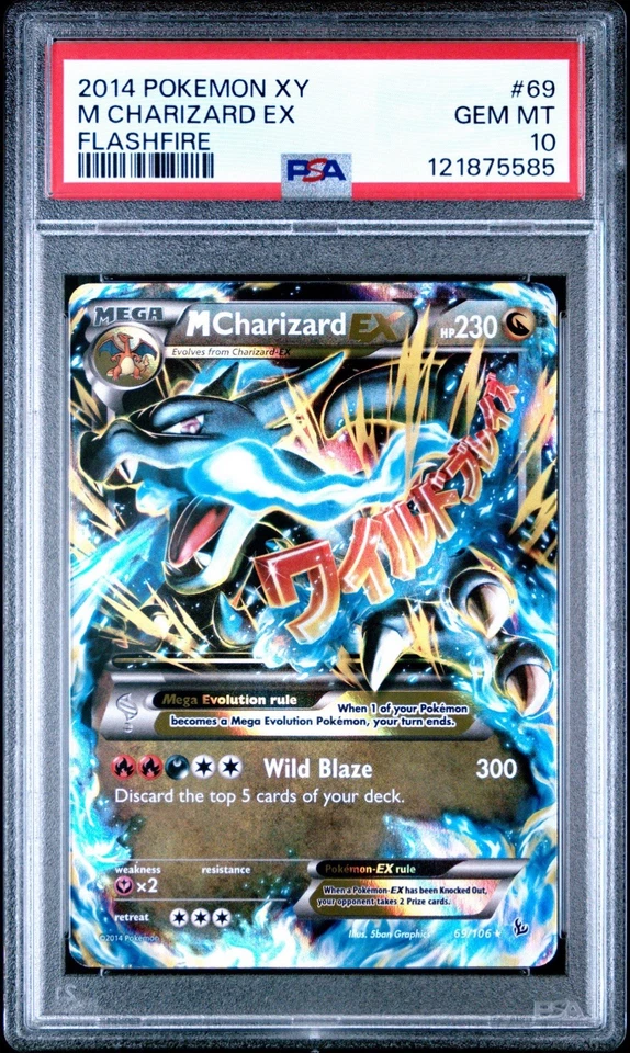 2014 POKEMON M CHARIZARD EX FLASHFIRE #69 69/106 PSA 10 GEM MINT - Image 1 of 3